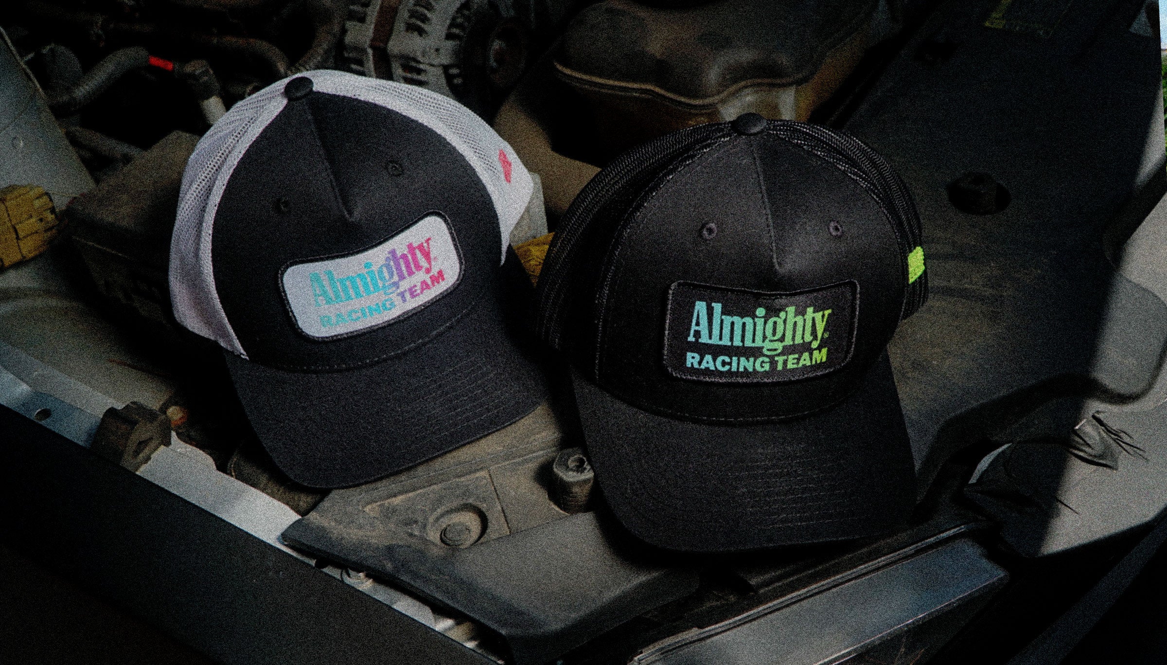 ALMIGHTY RACE MESH HAT - BLACK